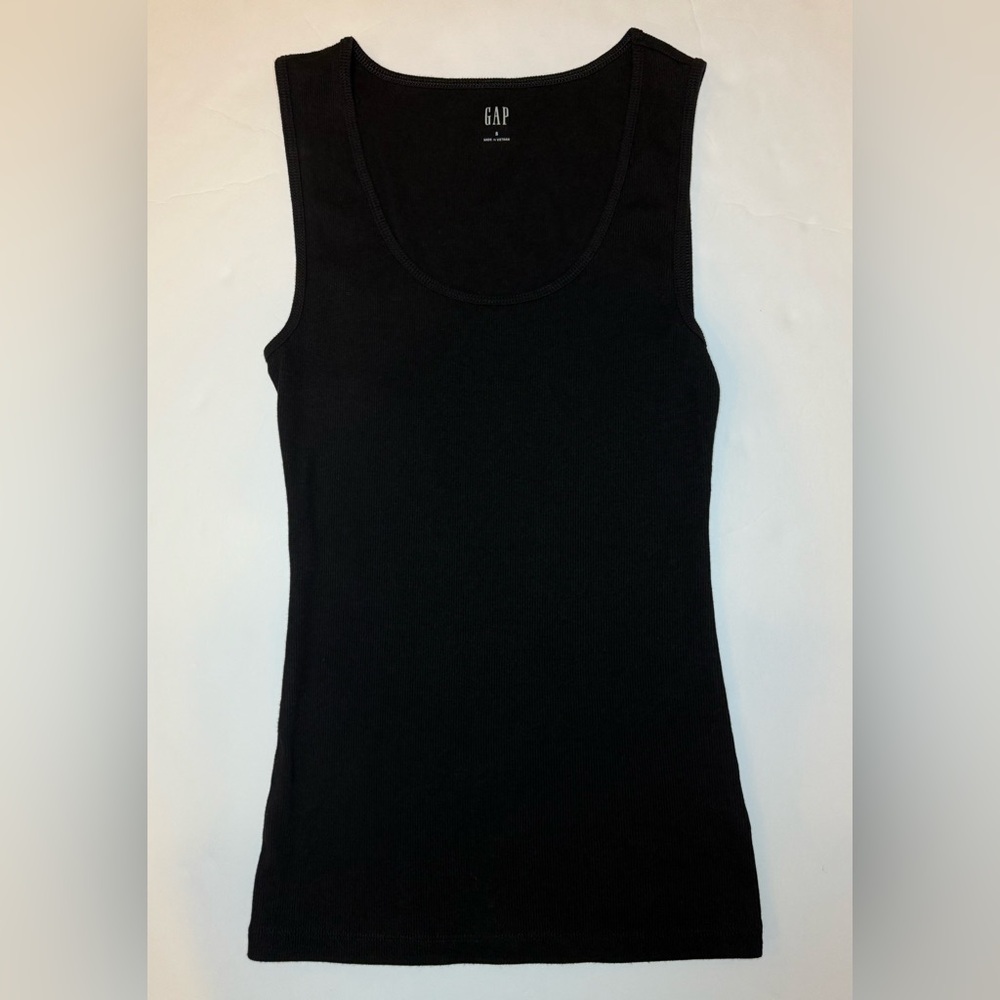 Gap Ribbed Tank Top Black Size S